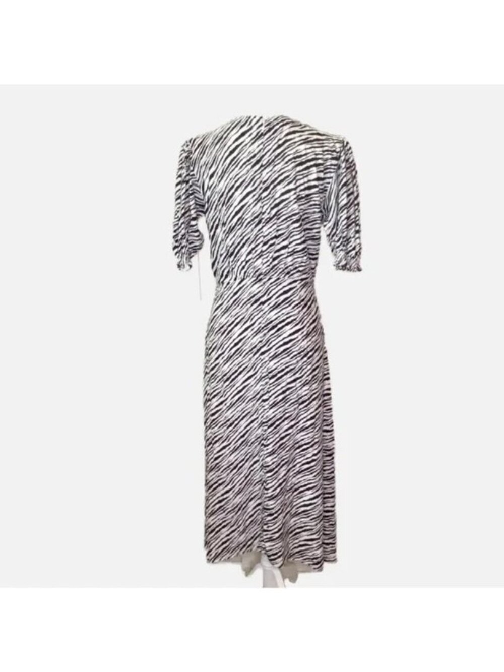 Faithfull The Brand Marie Louise Midi Zebra Print Dress - Picture 3 of 6